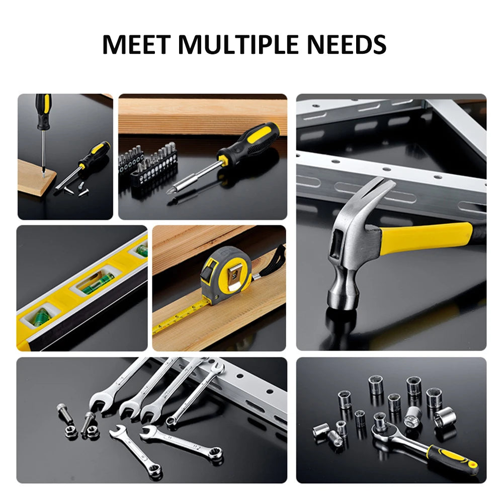 108 Piece Tool Set General House hold Hand Tool Kit with Plastic Toolbox Storage Case Used to Car repair And home Repair - Image 5