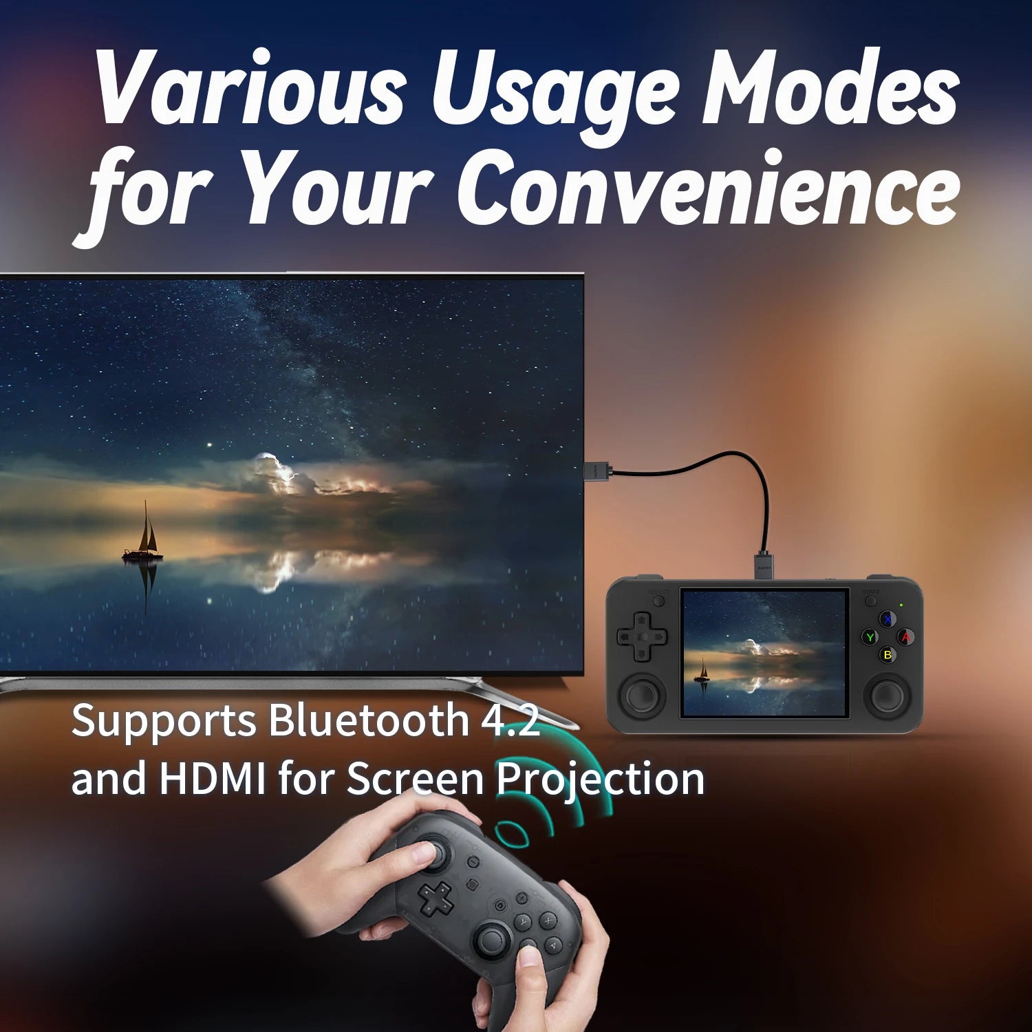 ANBERNIC RG35XX H Hand-held Consoles For Playing Video Games 3.5-inch IPS 640*480 Screen Retro Game Player 3300 mAh 5000+ Games - Image 7