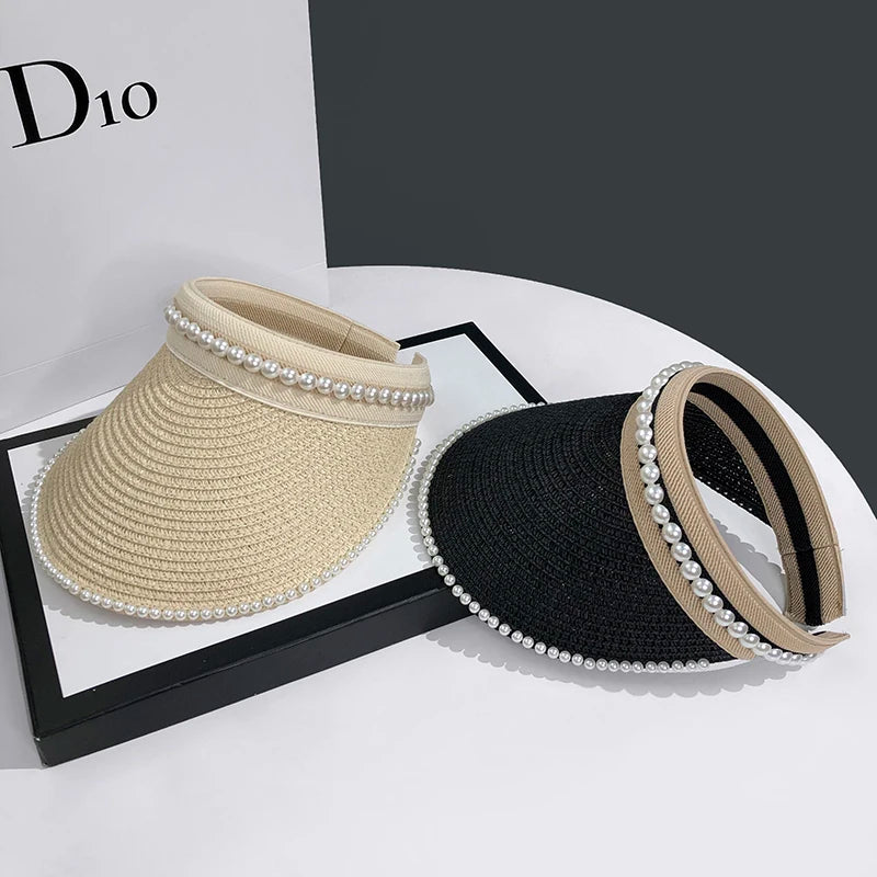 Casual Pearl Sun Visor Beach Hat- Sexikinis Swim - Image 7