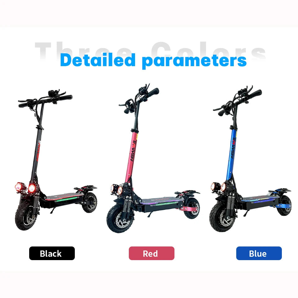 EU Dual Motor Electric Scooter, Foldable Scooter, Max Speed 55km, 10Inch Max Mileage, 70km, H, 2400W - Image 8