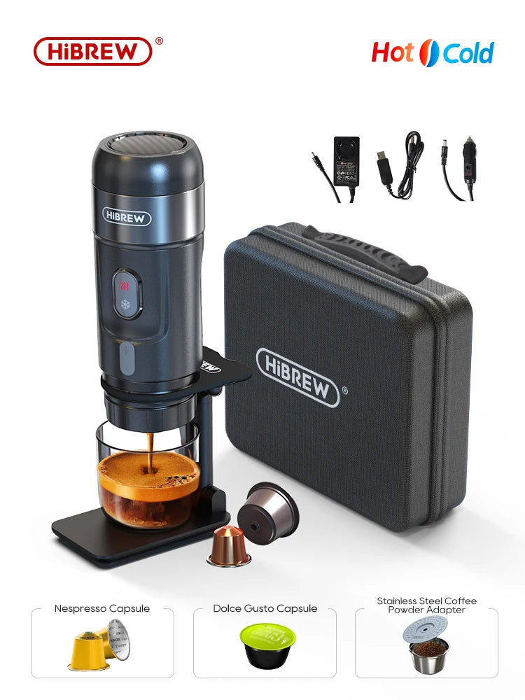 HiBREW Portable Coffee Machine for Car & Home,DC12V Expresso Coffee Maker Fit Nexpresso Dolce Pod Capsule Coffee Powder H4A - Image 2