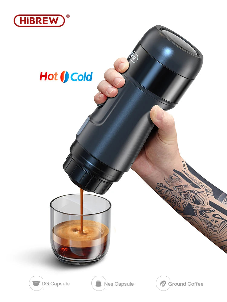 HiBREW Portable Coffee Machine for Car & Home,DC12V Expresso Coffee Maker Fit Nexpresso Dolce Pod Capsule Coffee Powder H4A - Image 3