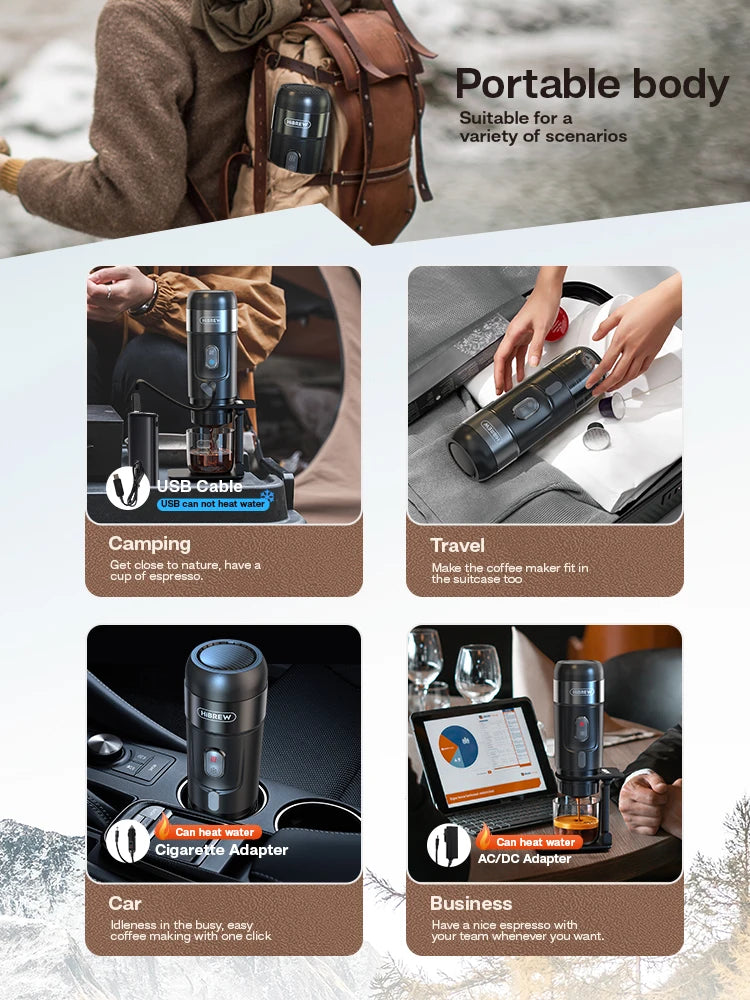 HiBREW Portable Coffee Machine for Car & Home,DC12V Expresso Coffee Maker Fit Nexpresso Dolce Pod Capsule Coffee Powder H4A - Image 4