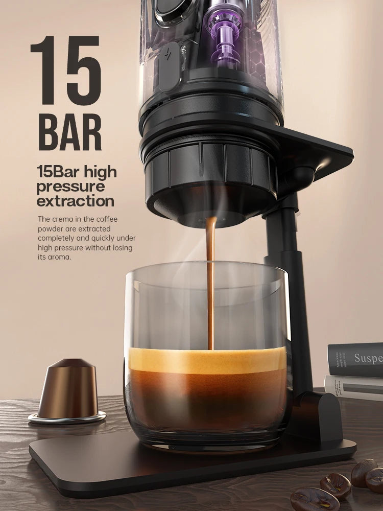 HiBREW Portable Coffee Machine for Car & Home,DC12V Expresso Coffee Maker Fit Nexpresso Dolce Pod Capsule Coffee Powder H4A - Image 5