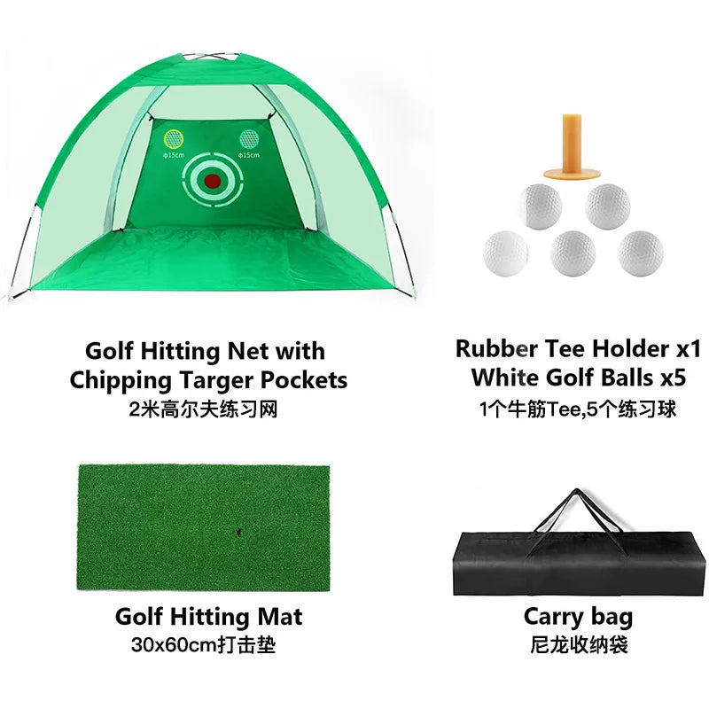 Outdoor Practice Net Portable Indoor Golf Practice Net Golf Cutting Practice Net Golf Batting Cage - Image 2