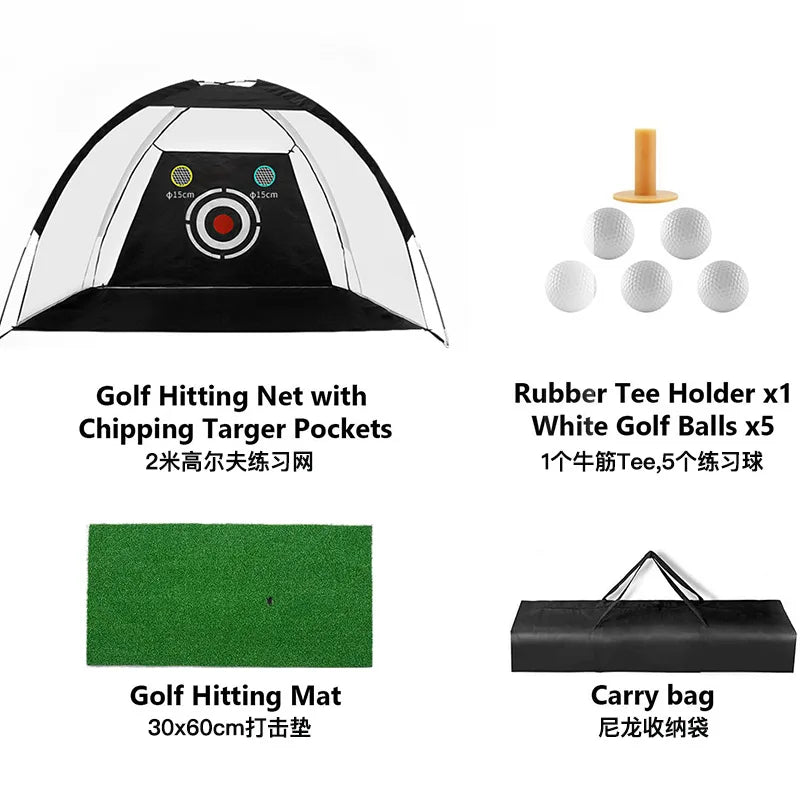 Outdoor Practice Net Portable Indoor Golf Practice Net Golf Cutting Practice Net Golf Batting Cage - Image 12