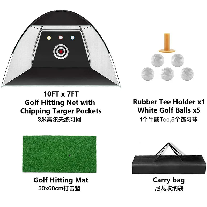 Outdoor Practice Net Portable Indoor Golf Practice Net Golf Cutting Practice Net Golf Batting Cage - Image 9