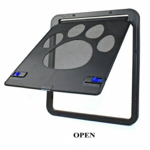 Lockable Magnetic Pet Door - Safe & Easy Install with Stylish Pattern for Dogs & Cats