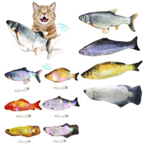 Interactive Electric Plush Fish Toy - Realistic Dancing USB Rechargeable Pet Chew Toy