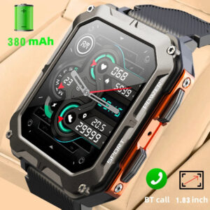 SENBONO 2024 Men's Smartwatch – BT Call, 380mAh Battery, Fitness Tracker with 123 Sport Modes, Sleep Monitoring – Compatible with Android & iOS