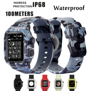 Silicone Band Case For Apple Watch Case Series 6 se 5 4 3 2 Waterproof Sports 44mm 42mm 40mm Strap Shockproof Frame transparent
