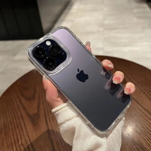 ```json
{
title: Transparent Shockproof Hard Acrylic Case For iPhone 15 14 13 12 Mini 11 Pro XS Max X XR 7 8 Plus SE 2 Soft Silicone Bumper Cover
}
```