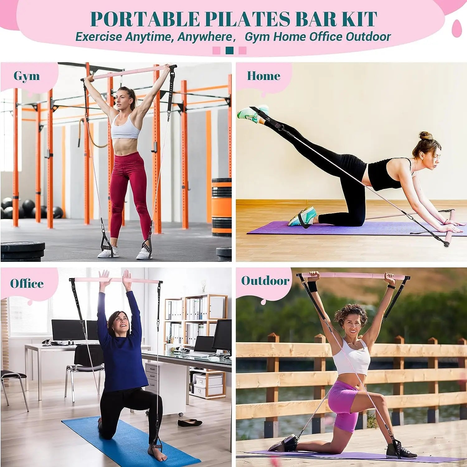 Upgrade Resistance Bands & Training Bar Set for Home Gym - Image 13